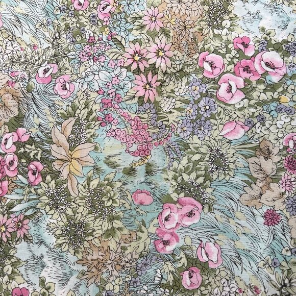 Vintage Handmade Floral Garden Girl Pinafore Midi Dress Grandmacore Cottagecore - Picture 7 of 8